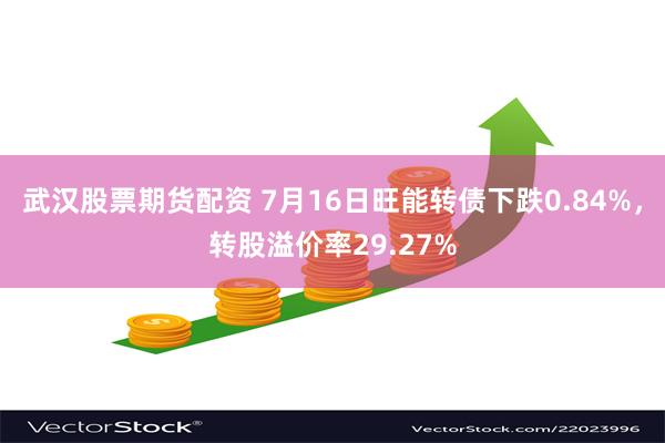 武汉股票期货配资 7月16日旺能转债下跌0.84%，转股溢价率29.27%