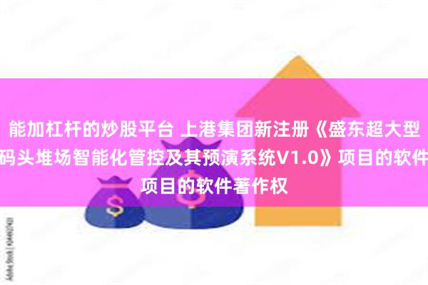 能加杠杆的炒股平台 上港集团新注册《盛东超大型集装箱码头堆场智能化管控及其预演系统V1.0》项目的软件著作权